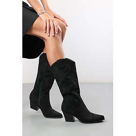 Where's That From Brynn Calf Cowboy Boots Block Heel Western Embroidered (Women'