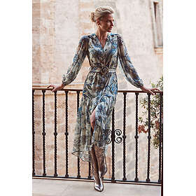 Sosandar Tiered Hem Paisley Floral Print Midi Dress