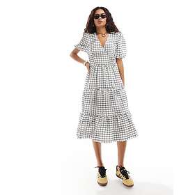 Monki Wrap Midi Smock Dress