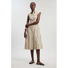 Karen Millen Petite Mono Stripe Woven Midi Shirt Dress