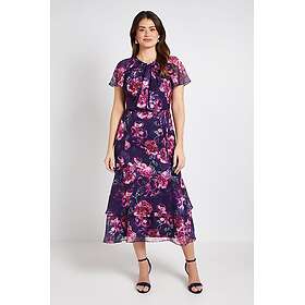 Wallis Wnflr Burn Out Floral Twist Midi Dress
