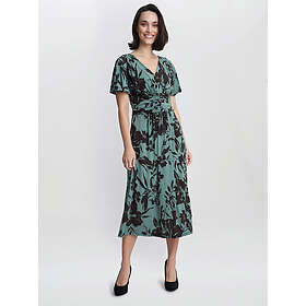 Gina Bacconi Heidi Jersey Wrap Midi Dress