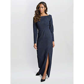 Gina Bacconi Amira Stretch Jacquard Long Sleeve Maxi Dress