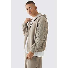boohooMAN Oversized Boxy Zip Through Hoodie (Men's)