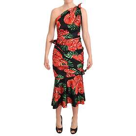 Dolce & Gabbana Oneshoulder Floral Midi Dress