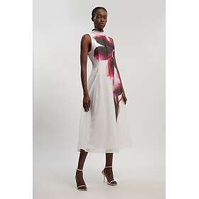 Karen Millen Photographic Scarf Detail Woven Maxi Dress