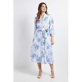 Wallis Wsflr Lace Insert Collarless Midi Dress