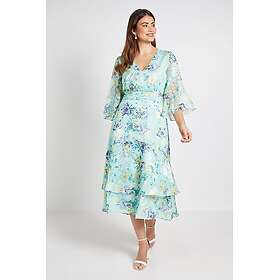 Wallis Burn Out Flared Sleeve Midi Dress