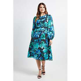 Wallis Wsflr Floral Ruched Midi Dress