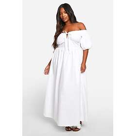 Boohoo Puff Sleeve Plus Midaxi Dress
