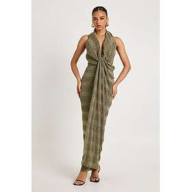 Boohoo Halterneck Glitter Maxi Dress