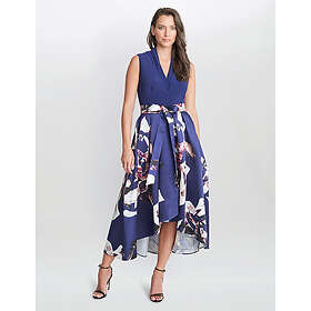 Gina Bacconi Megan Sleeveless Floral High Low Midi Dress