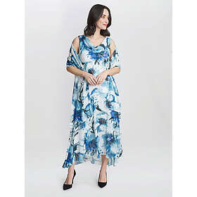 Gina Bacconi Angelica Cowl Neck Printed Midi Dress