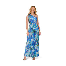 Adrianna Papell Adrianna Print Chiffon One Shoulder Maxi Dress