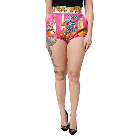 Dolce & Gabbana Citrus Print High-Rise Silk Shorts (Dame)