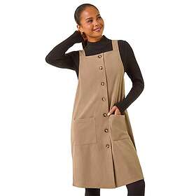 Roman Corduroy Pinafore Knee Length Dress