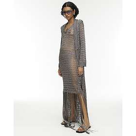 River Island Ri Studio Metallic Crochet Maxi Dress