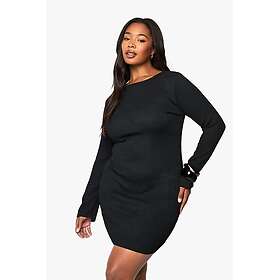 Boohoo Ripple Texture Long Sleeve Mini Dress