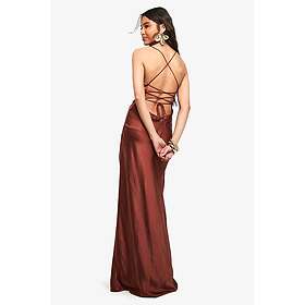 Boohoo Slip Cross Back Maxi Dress