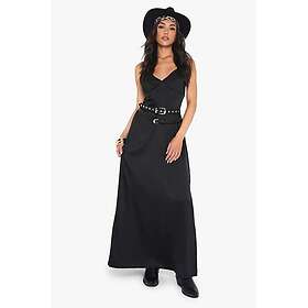 Boohoo Slip Maxi Dress Strappy Cross Over Satin