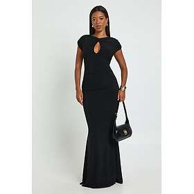 Boohoo Ruched Keyhole Maxi Kjole