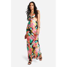 Boohoo Tall Chiffon Jacquard Cut Out Maxi Dress