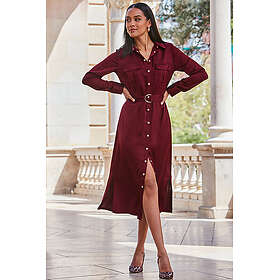 Sosandar Satin Utility Midi Dress