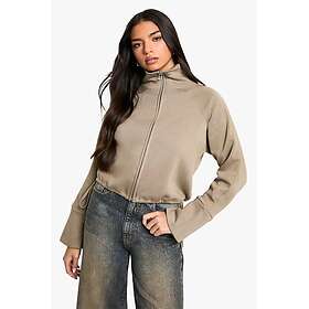 Boohoo Funnel Neck Zip Through Sweatshirt (Women's)