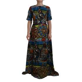 Dolce & Gabbana Carretto Sicilian Cart Print Maxi Dress