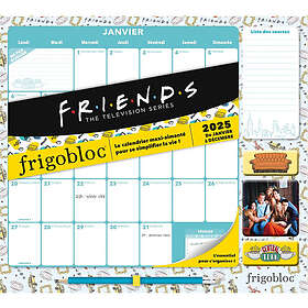 Frigobloc Mensuel 2025 Déco Friends (de janv. à déc. 2025) (Broché)