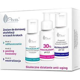 AVA Home Exfoliation Set Degreasing Preparation 50Ml + Lactic Acid 30% 50Ml + Neutralizer 50Ml Gåvoset