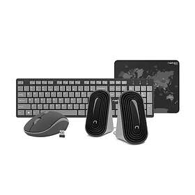 Natec Tetra Trådløs USB Membran Tastatur med Mus Inkludert