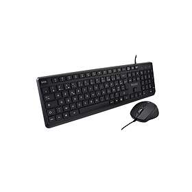 V7 CKU350ES Taille Complète Filaire USB Clavier et Souris Combo Noir