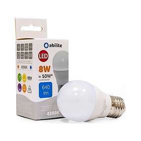 Abilite 5901583549137 Milk Bulb E27 G455 Neutraali Valkoinen 640lm 8W
