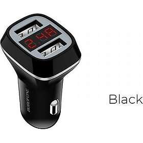 Borofone BFO-BZ3-B Dual USB Car Charger with LCD Display 0W