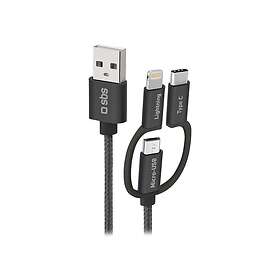 SBS TECABLEUSBIP531BW USB-A til Micro-USB, USB 2.0 1,2 m