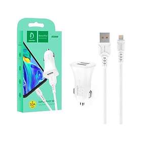 Vega DZ06LV 31293 Kaksi USB Autolaturi iPhone-kaapelilla 15W