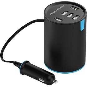 RealPower 195445 Chargeur de voiture 5 X USB 12W