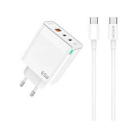 Jellico Pikalaturi GSMA0237 2xUSB-C USB3.0 USB-C-kaapelilla 65W
