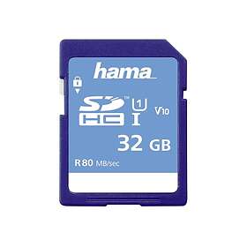 Hama 00181095 SDHC Klasse 10 UHS-I U1 V10 80MB/s 32GB