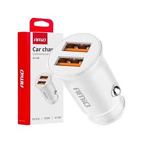 AMiO -03872 Billaddare 2x USB 10.5W