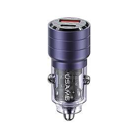 Usams C36 USA967 Kaksois-USB-A+USB-C Autolaturi 95W