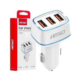 AMiO Autolaturi 3X USB 30W