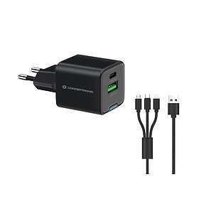 Conceptronic ALTHEA16B Chargeur Mural avec Câble USB-C 65W