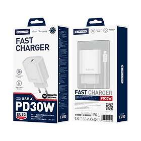Jellico EU53 PD 1xUSB-C USB-C- to Lightning-kaapelilla Seinälaturi 30W