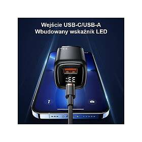 Usams T46 6958444976853 1X USB-A 1X USB-C Laddare