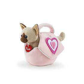 Trudi Kitty in Pink Bag with Hearts (29716)