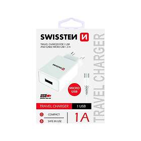 Swissten USB-A Wall Charger with 1A Output