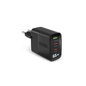 SBS TETRGANLCD1USB2C65K Dobbelt USB-C Vegglader 65W