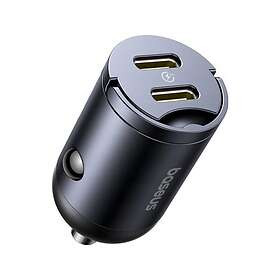 Baseus Tiny Star Kaksinkertainen Portti Autolaturi 30W 6932172677190